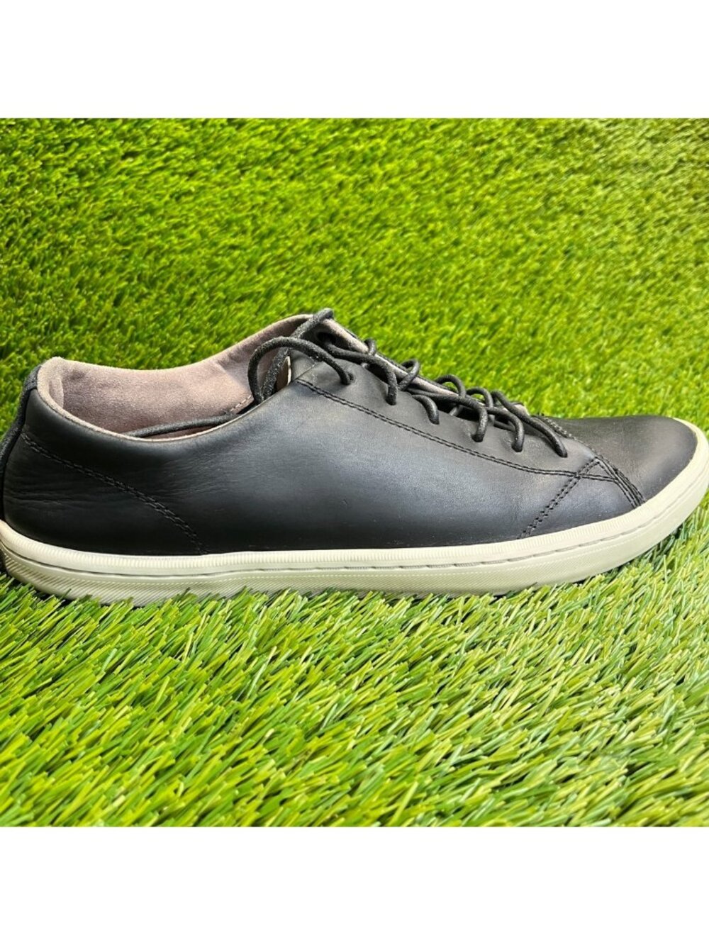 Cole Haan Trafton Luxe Mens Size 9.5 Black Casual Classic Leather Cap Toe Shoes